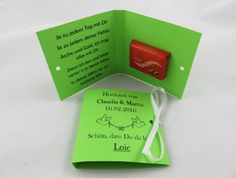 Gastgeschenke Hochzeit Taufe Kommunion Konfirmation Tischkarten Firmung Werbegeschenk